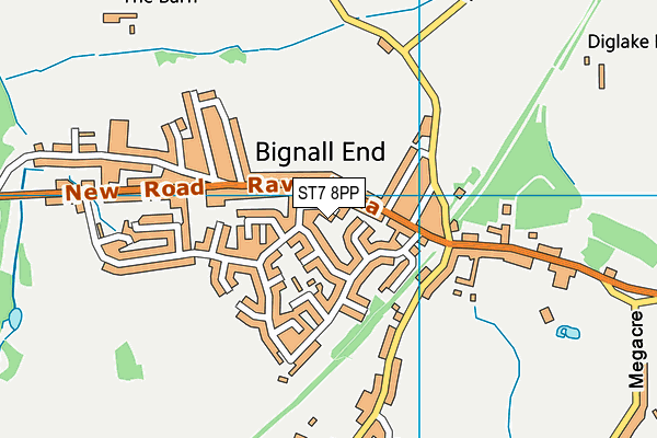 ST7 8PP map - OS VectorMap District (Ordnance Survey)