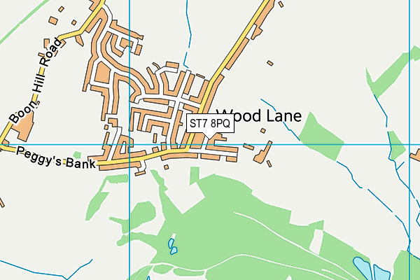 ST7 8PQ map - OS VectorMap District (Ordnance Survey)