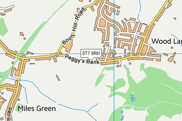 ST7 8RH map - OS VectorMap District (Ordnance Survey)