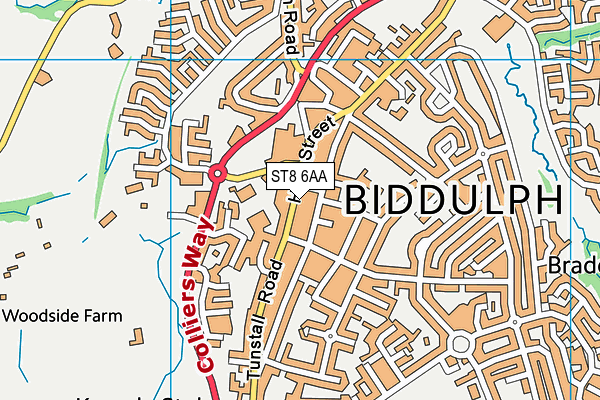 Map of CAFE BIDDULPH LTD at district scale