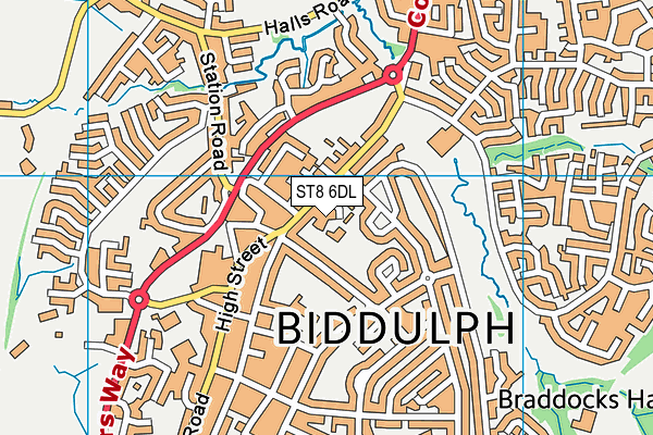 ST8 6DL map - OS VectorMap District (Ordnance Survey)