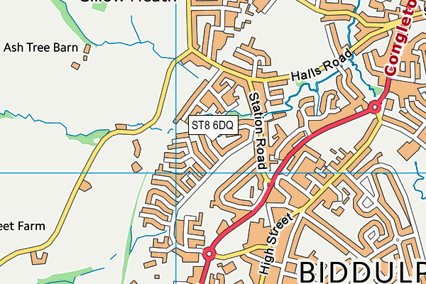 ST8 6DQ map - OS VectorMap District (Ordnance Survey)