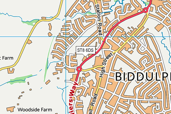 ST8 6DS map - OS VectorMap District (Ordnance Survey)