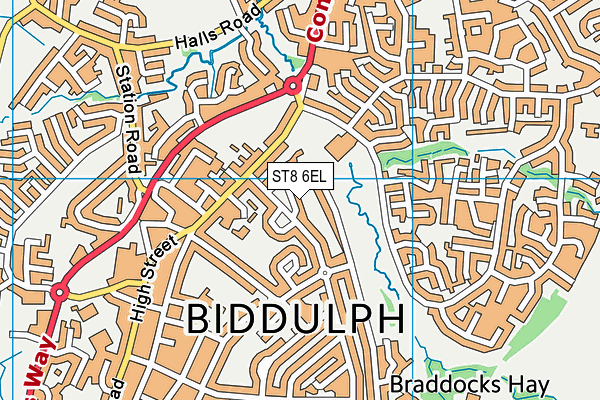 ST8 6EL map - OS VectorMap District (Ordnance Survey)