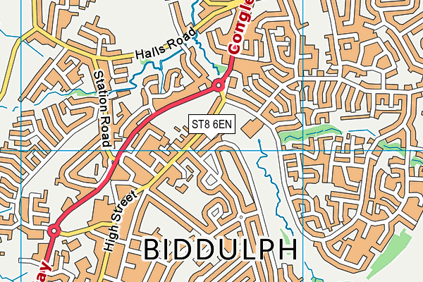 ST8 6EN map - OS VectorMap District (Ordnance Survey)