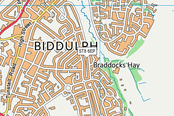 ST8 6EP map - OS VectorMap District (Ordnance Survey)