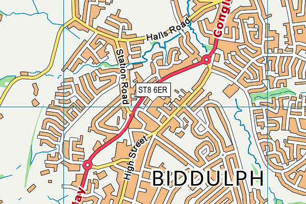 ST8 6ER map - OS VectorMap District (Ordnance Survey)