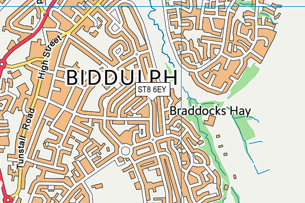 ST8 6EY map - OS VectorMap District (Ordnance Survey)