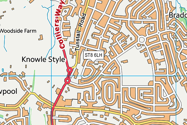 ST8 6LH map - OS VectorMap District (Ordnance Survey)