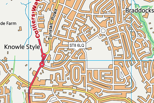 ST8 6LQ map - OS VectorMap District (Ordnance Survey)