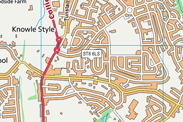 ST8 6LS map - OS VectorMap District (Ordnance Survey)