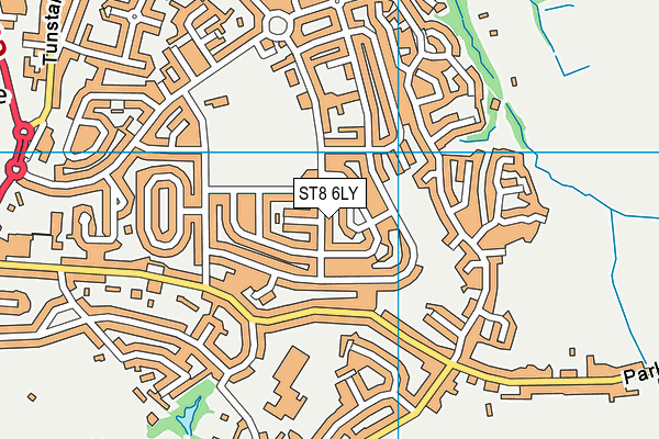 ST8 6LY map - OS VectorMap District (Ordnance Survey)