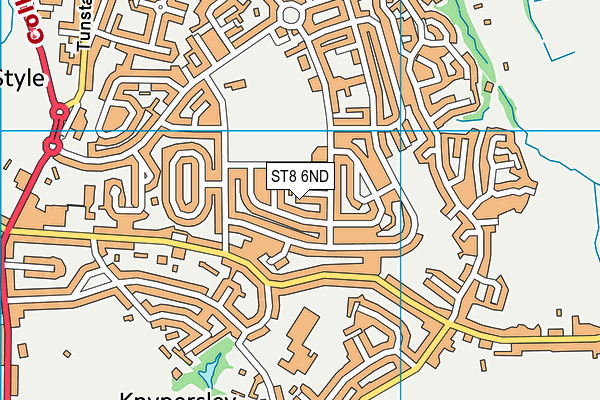 ST8 6ND map - OS VectorMap District (Ordnance Survey)