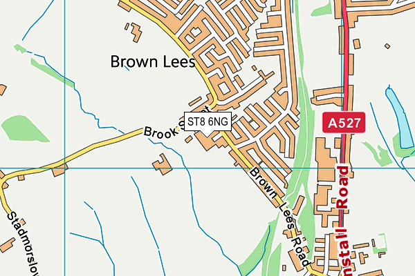 ST8 6NG map - OS VectorMap District (Ordnance Survey)