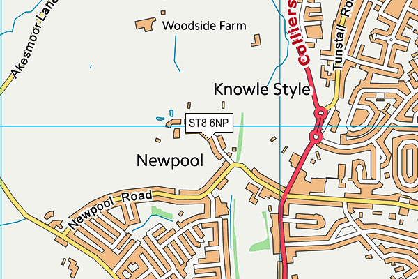 ST8 6NP map - OS VectorMap District (Ordnance Survey)