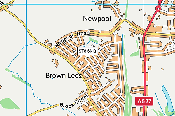 ST8 6NQ map - OS VectorMap District (Ordnance Survey)