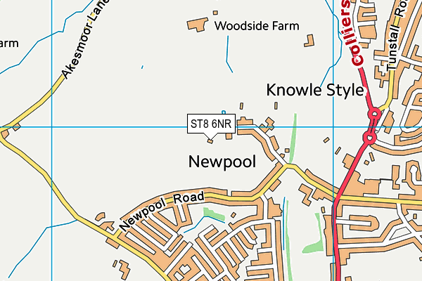 ST8 6NR map - OS VectorMap District (Ordnance Survey)