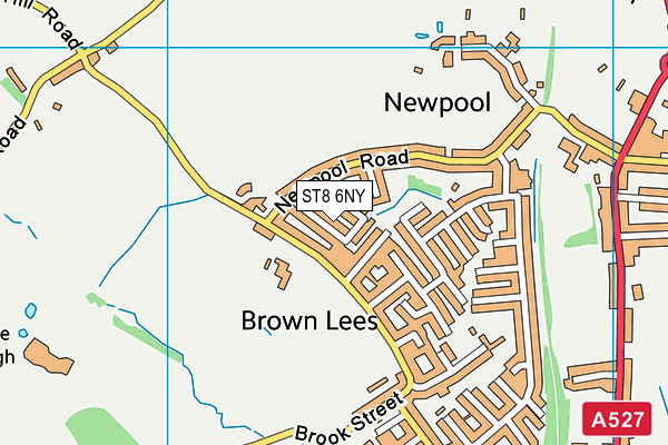 ST8 6NY map - OS VectorMap District (Ordnance Survey)