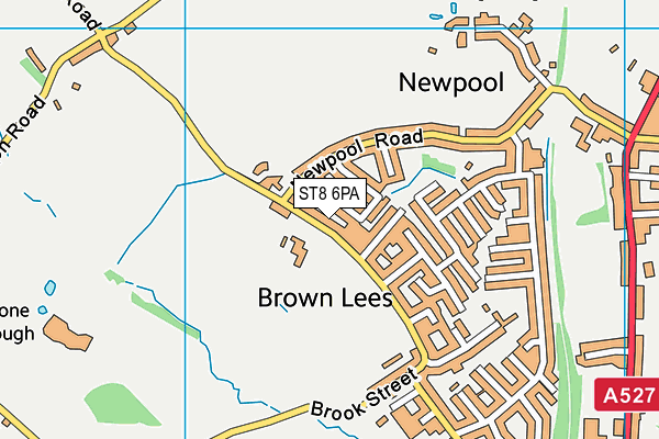 ST8 6PA map - OS VectorMap District (Ordnance Survey)