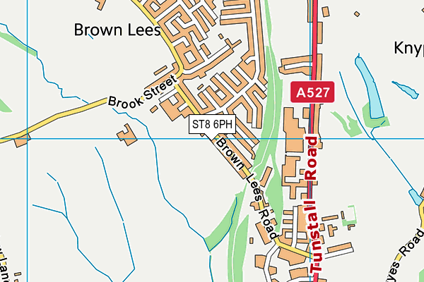 ST8 6PH map - OS VectorMap District (Ordnance Survey)