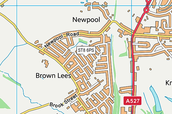 ST8 6PS map - OS VectorMap District (Ordnance Survey)