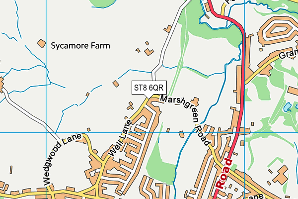 ST8 6QR map - OS VectorMap District (Ordnance Survey)