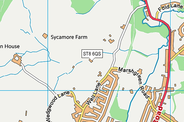 ST8 6QS map - OS VectorMap District (Ordnance Survey)