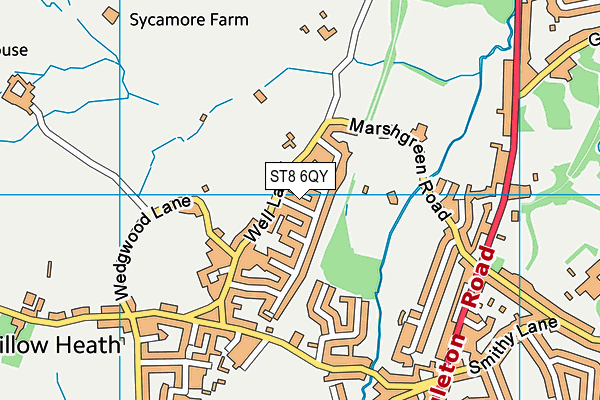 ST8 6QY map - OS VectorMap District (Ordnance Survey)