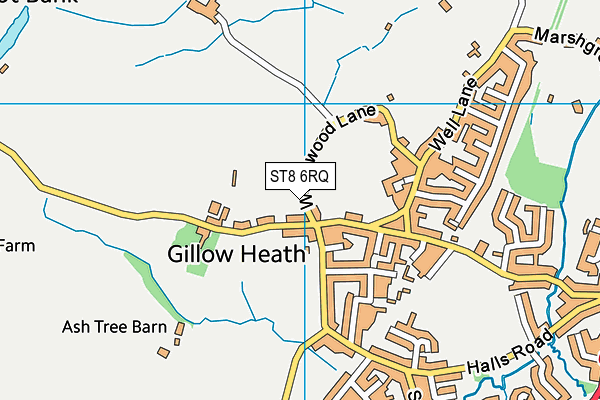 ST8 6RQ map - OS VectorMap District (Ordnance Survey)