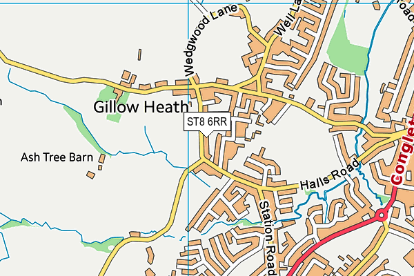 ST8 6RR map - OS VectorMap District (Ordnance Survey)