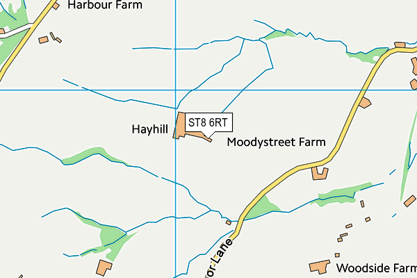 ST8 6RT map - OS VectorMap District (Ordnance Survey)