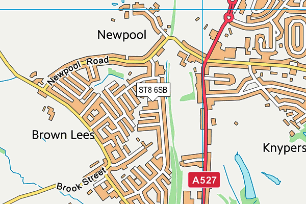 ST8 6SB map - OS VectorMap District (Ordnance Survey)