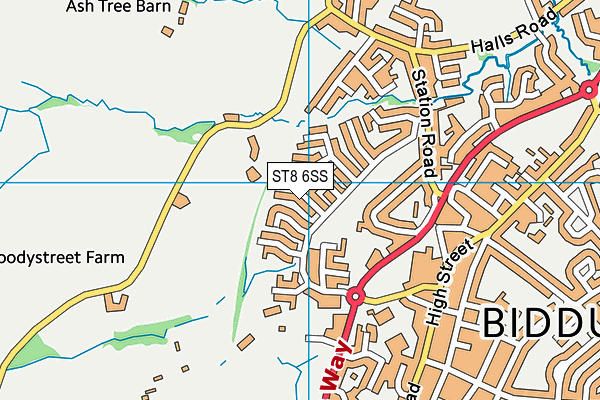 ST8 6SS map - OS VectorMap District (Ordnance Survey)