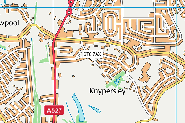 ST8 7AX map - OS VectorMap District (Ordnance Survey)