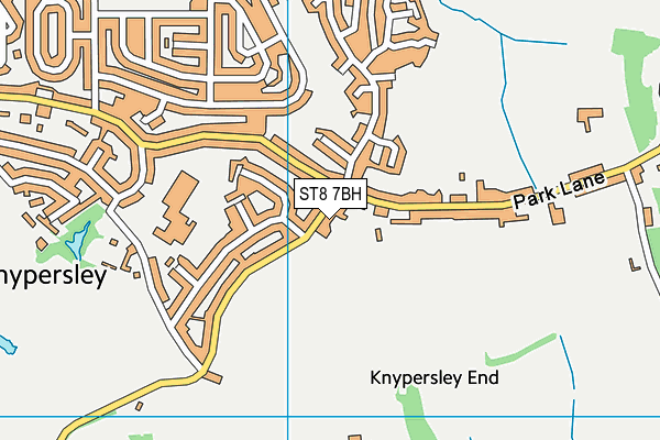 ST8 7BH map - OS VectorMap District (Ordnance Survey)