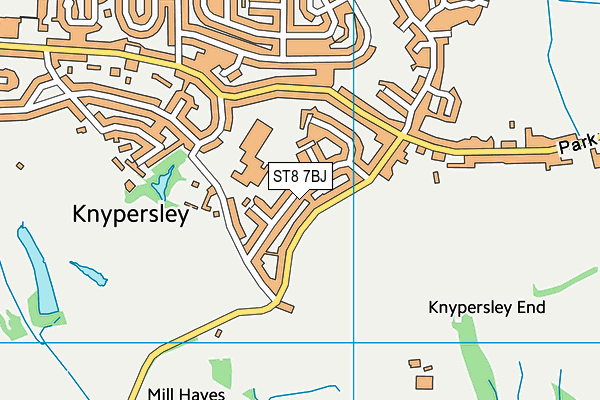 ST8 7BJ map - OS VectorMap District (Ordnance Survey)