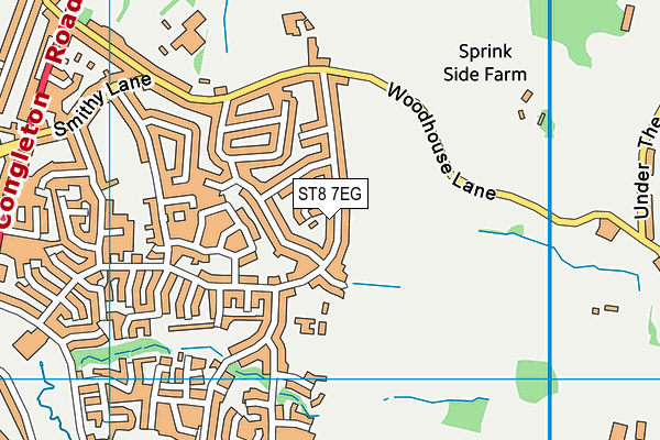 ST8 7EG map - OS VectorMap District (Ordnance Survey)