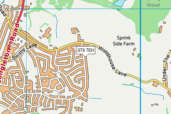 ST8 7EH map - OS VectorMap District (Ordnance Survey)