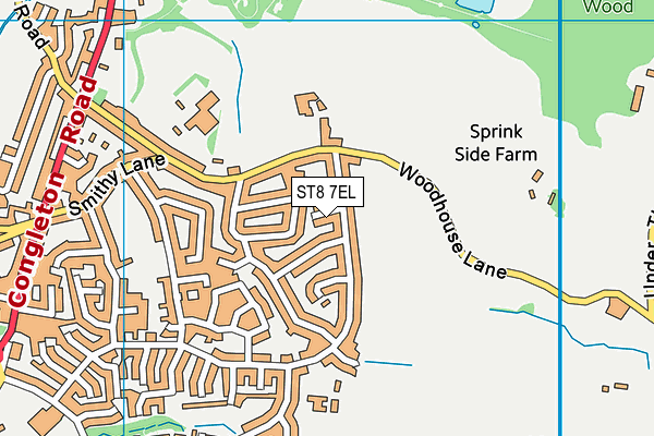 ST8 7EL map - OS VectorMap District (Ordnance Survey)
