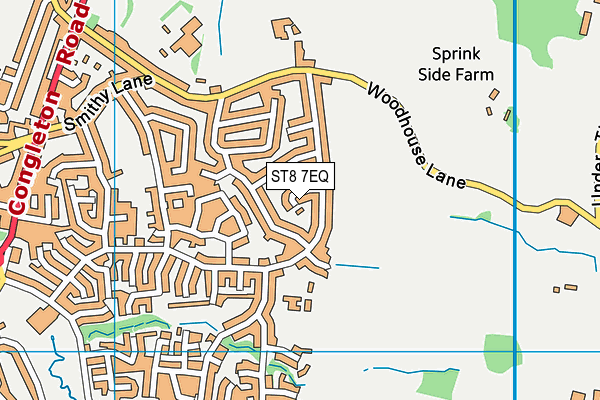 ST8 7EQ map - OS VectorMap District (Ordnance Survey)