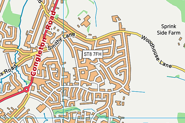 ST8 7FH map - OS VectorMap District (Ordnance Survey)