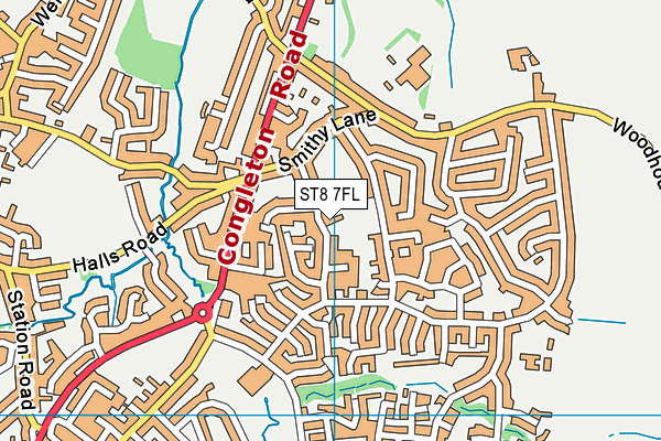 ST8 7FL map - OS VectorMap District (Ordnance Survey)