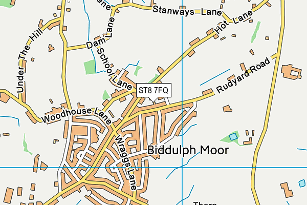 ST8 7FQ map - OS VectorMap District (Ordnance Survey)