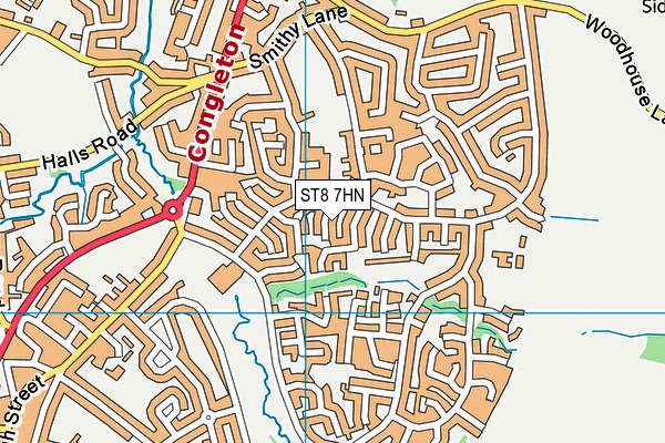 ST8 7HN map - OS VectorMap District (Ordnance Survey)