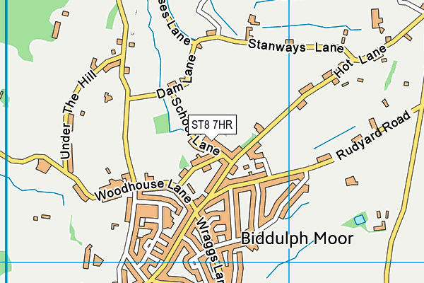 ST8 7HR map - OS VectorMap District (Ordnance Survey)
