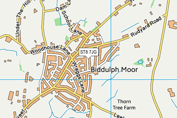 ST8 7JG map - OS VectorMap District (Ordnance Survey)