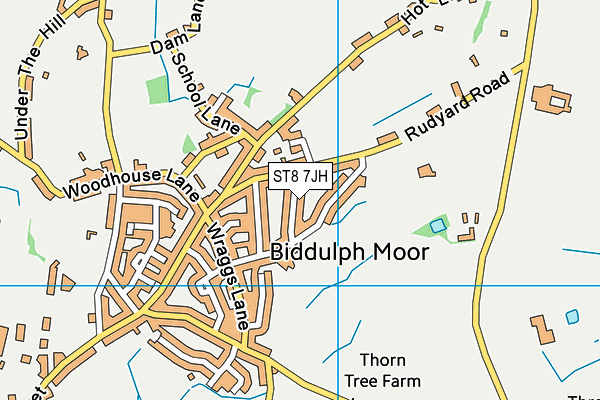 ST8 7JH map - OS VectorMap District (Ordnance Survey)