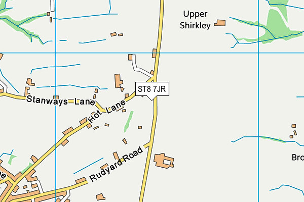 ST8 7JR map - OS VectorMap District (Ordnance Survey)
