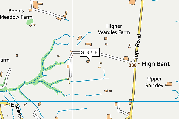 ST8 7LE map - OS VectorMap District (Ordnance Survey)