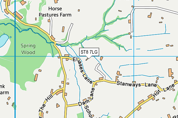 ST8 7LG map - OS VectorMap District (Ordnance Survey)